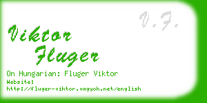 viktor fluger business card